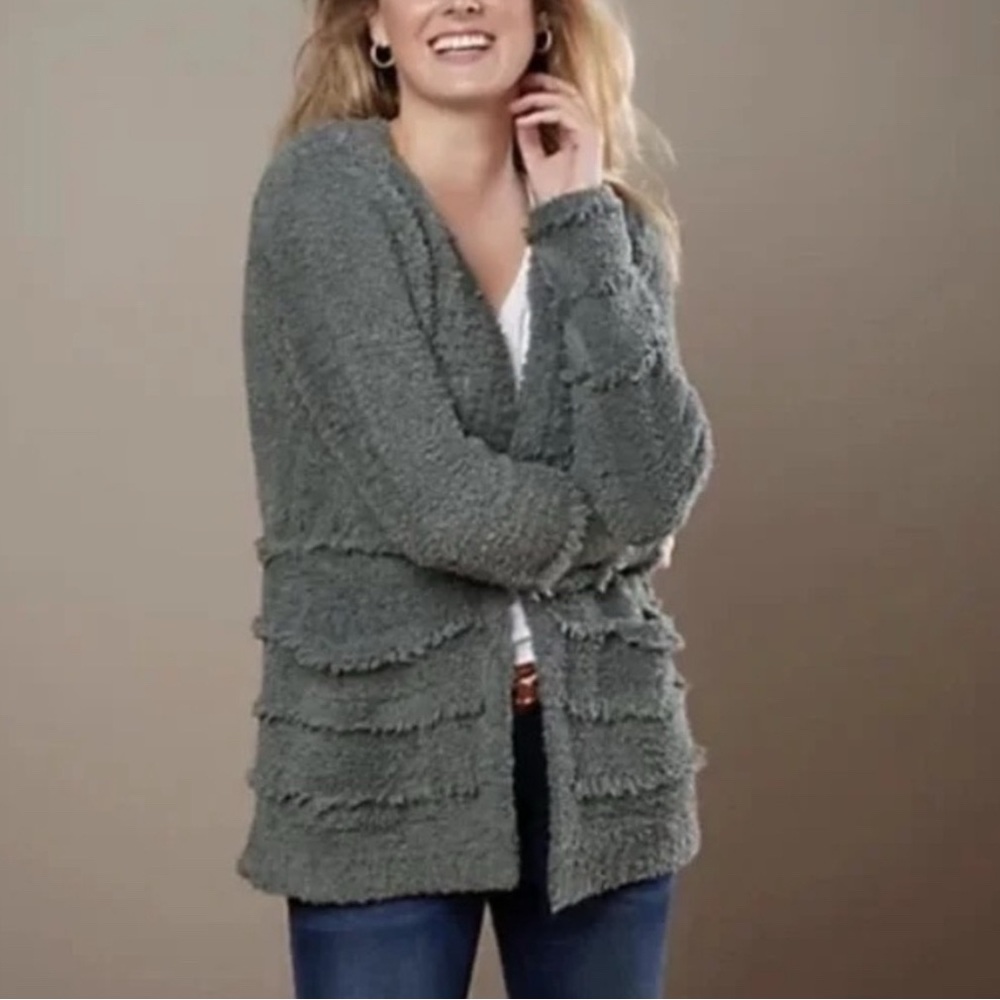 Barefoot Dreams CozyChic Boardwalk Open Front Cardigan Shacket, Super Soft